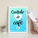 Ver imagem 2 de Quadro Cantinho Do Café Azul 24x18cm:Madeira preta