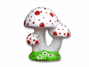 Ver imagem 1 de Enfeite para Jardim Trio de Cogumelinhos Decorado Branco