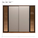 Ver imagem 2 de Guarda Roupa Casal 4 Portas Vidro Reflecta e 4 Gavetas Laredo - Nogueira/nude Prime Tx