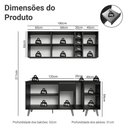 Ver imagem 3 de Armário de Cozinha Compacta 180 Cm Preto Nice Madesa 01