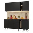 Ver imagem 2 de Armário de Cozinha Compacta 180 Cm Preto Nice Madesa 01