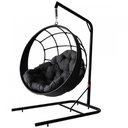 Ver imagem 1 de Balanço Suspenso Ninho com Suporte Almofada e Mola Preto