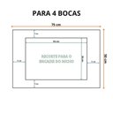 Ver imagem 4 de Balcão para Cooktop Elisa 4 Bocas - Savana/ Preto