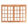 Janela de Madeira Vitro de Correr Quadriculado Reto de Cedro Arana Batentes de 14 Cm-1.40(l)x1.00(a) - 1