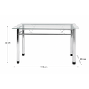 Ver imagem 5 de Mesa de Jantar 4 Cadeira Cromadas Tampo Vidro Estilo Moderno:Preto 213/406