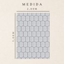 Ver imagem 7 de Tapete Sala Quarto Moderno Luxo 2,00m X 3,00m Antiderrapante Colmeia Decorativo Cru Cinza