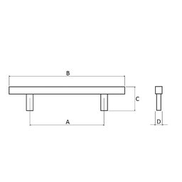 Puxador Alça 240 Cromado com Friso 256mm Pauma 01 Unidade - 2