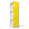 Armário de Plástico 3 Portas - Nk 1363 Nilko Armários Amarelo Cadeado Padrão - 1