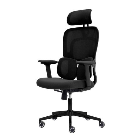 Cadeira Presidente Ergonômica Executiva Mesh Preta Braços 4d Preto