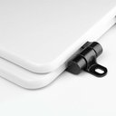 Ver imagem 2 de Assento Sanitário Poliéster Soft Close Quadra Branco para Vaso Deca com Ferragem Preta