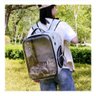 MOCHILA AZUL PET BOLSA TRANSPORTE CAO GATO CACHORRO ASTRONAUTA TRANSPARENTE - 2