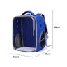 MOCHILA AZUL PET BOLSA TRANSPORTE CAO GATO CACHORRO ASTRONAUTA TRANSPARENTE - 4