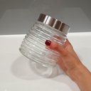 Ver mais imagens de Pote Hermético de Vidro 800ml Transparente 12x12x12cm Mantimentos Cozinha Tampa