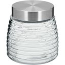Ver imagem 1 de Pote Hermético de Vidro 800ml Transparente 12x12x12cm Mantimentos Cozinha Tampa