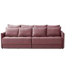 Ver imagem 6 de Sofá Retrátil e Reclinável 2,50m Mariah Veludo Rose Madelina Decor