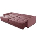 Ver imagem 3 de Sofá Retrátil e Reclinável 2,50m Mariah Veludo Rose Madelina Decor