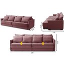 Ver imagem 2 de Sofá Retrátil e Reclinável 2,50m Mariah Veludo Rose Madelina Decor