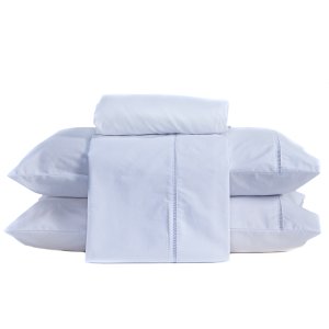 Jogo de Cama Ponto Palito Liso Queen 04 Peças - Percal 200 Fios