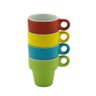 Cj 4 Xicaras Cafe Porcelana C/suporte Coloridas 60ml Wolff - 2