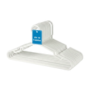 Ver imagem 3 de Kit 10 Cabides Adulto Branco Reforçado com Cavas Antideslizantes 41cm