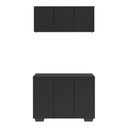 Ver imagem 5 de Conjunto Lavanderia Multiuso Armário Aéreo e Balcão 3 Portas Multimóveis Mp5051 Preto