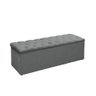 Kit Cabeceira e Recamier Sapateira Baú para Cama Box Casal Queen - Sv Decor:cinza Claro - 3