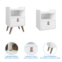 Ver imagem 5 de Mesa Cabeceira 1 Gaveta para Quarto Moderna:branca