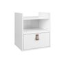Mesa Cabeceira 1 Gaveta para Quarto Moderna:branca - 6