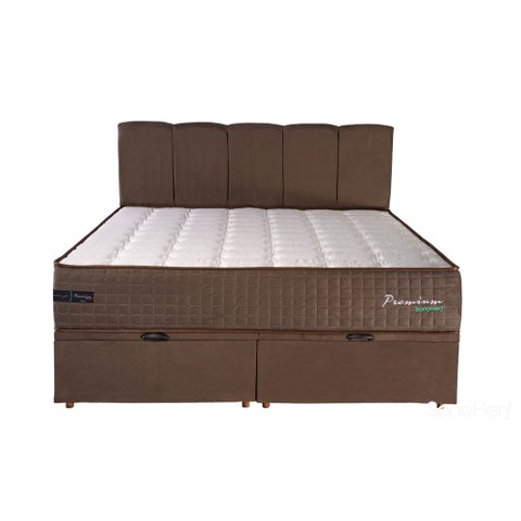 Kit Premium Box Baú King 1,93 - Marrom