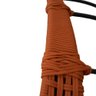 Cadeira Balanço Ninho Suspenso em Corda Náutica Luxo Ocre/preto - 3