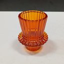 Ver imagem 6 de Castiçal Decorativo de Vidro Âmbar 7x6x6cm Porta Vela Mesa Jantar Decoração Sala