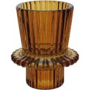 Ver imagem 1 de Castiçal Decorativo de Vidro Âmbar 7x6x6cm Porta Vela Mesa Jantar Decoração Sala