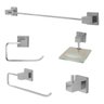 Kit Acessórios P/ Banheiro Metal 5 Peças Luxo Quadrado - 1