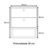 Mesa de Cabeceira Industrial Mdf com Pés Metalon Preto Plancasa Preto Tx - 3