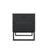 Mesa de Cabeceira Industrial Mdf com Pés Metalon Preto Plancasa Preto Tx - 2