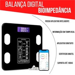 Super Balança Digital Bioimpedancia Corporal Aplicativo - 6