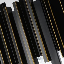 Lustre Redondo Metal Preto com Cristais Transparente 9E14 55cm - 2