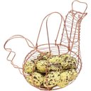 Ver imagem 4 de Cesto Galinha Porta Ovos Decorativo Aramado 12 Ovos Amarelo