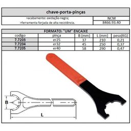Kit Porta Pinças Er32 Bt40 Chave Pino - Jg Tools - 4