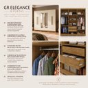 Ver imagem 2 de Guarda Roupa Casal Roupeiro 6 Portas 2 Gav Espelho Quarto Nature Champanhe