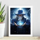 Ver imagem 1 de Quadro Arquétipo do Mago 45x34cm - com Vidro:madeira Preta