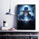 Ver imagem 2 de Quadro Arquétipo do Mago 45x34cm - com Vidro:madeira Preta