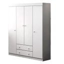 Ver imagem 1 de Guarda Roupa Infantil Com 4 Porta e 2 Gavetas Helena Cor Branco Phoenix Baby 8657 - BRANCO