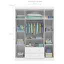 Ver imagem 4 de Guarda Roupa Infantil Com 4 Porta e 2 Gavetas Helena Cor Branco Phoenix Baby 8657 - BRANCO