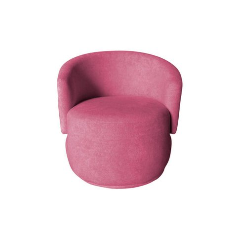 Poltrona Decorativa Beatriz Orgânica Suede Rosa