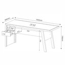 Ver imagem 2 de Mesa para Escritório 1,63m 2 Gavetas Várias Cores Me4122 Tecnomóbili