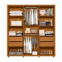 Ver imagem 2 de Guarda Roupa Casal Matisse 6 Portas Cinamomo/off White - Madetec