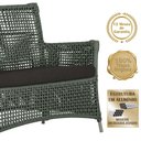 Ver imagem 3 de Jogo Sofá e 2 Poltronas Igapó Alumínio Fendi E9 Trama Verde