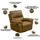 Ver imagem 4 de Poltrona do Papai Reclinável e Giratória Oliver D06 Couríssimo Whisky - Lyam Decor