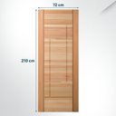 Ver imagem 2 de Folha de Porta Maciça em Eucalipto Acabamento Natural 210x72cm PM92 Moderne Cruzeiro Portas